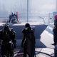 Zavala looks down at a Hive worm in disgust during a team meeting.